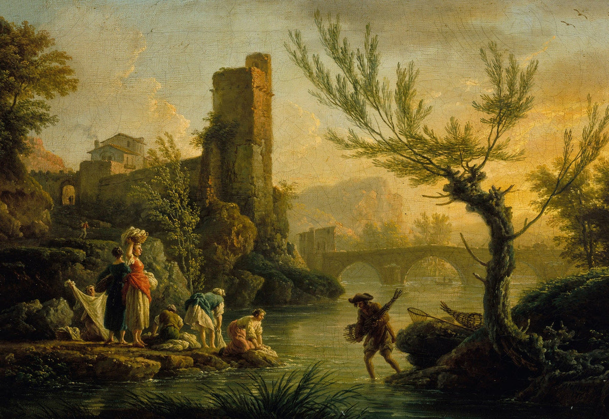 Paysage Avec Des Lavandieres by Claude Joseph Vernet