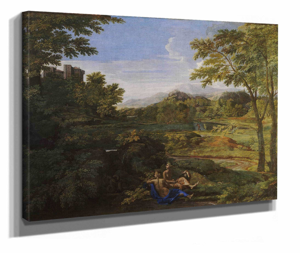 Paysage Avec Deux Nymphes Et Un Serpent by Nicolas Poussin