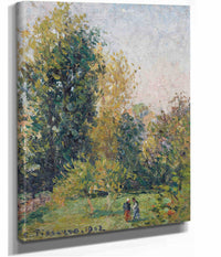 Paysage Avec Deux Personnages Eragny Automne by Camille Pissarro