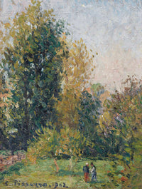 Paysage Avec Deux Personnages Eragny Automne by Camille Pissarro