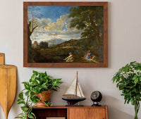 Paysage Avec La Femme Qui Se Lave Les Pieds by Nicolas Poussin