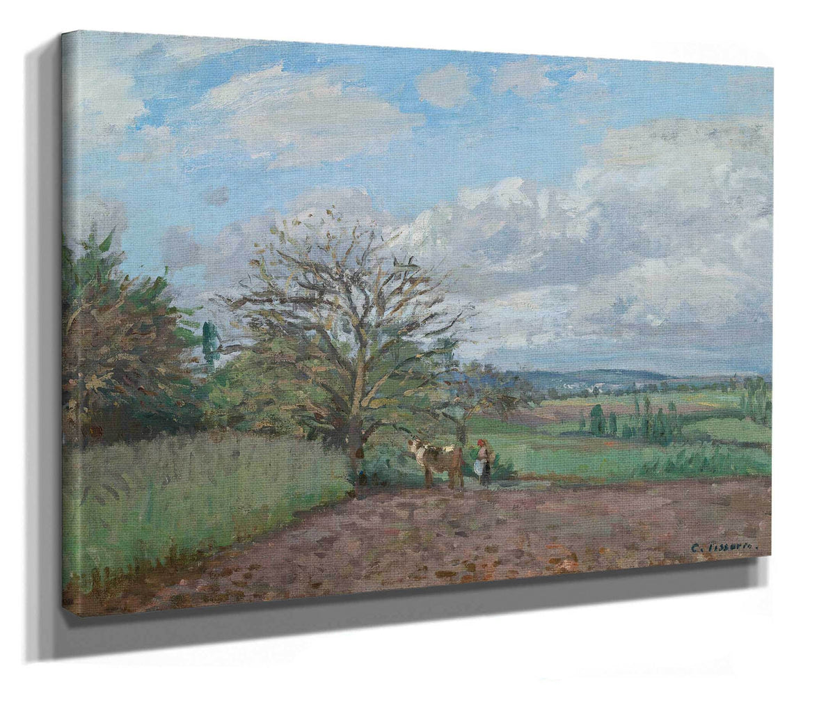 Paysage Avec Une Vachere by Camille Pissarro