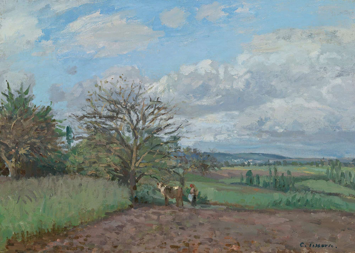 Paysage Avec Une Vachere by Camille Pissarro