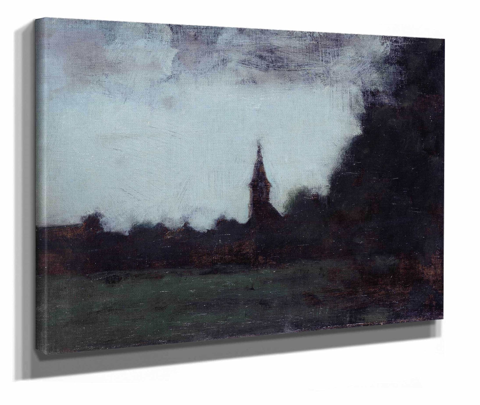 Paysage Dalsace Le Clocher De Bernwiller by Jean Jacques Henner