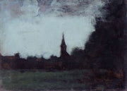 Paysage Dalsace Le Clocher De Bernwiller by Jean Jacques Henner