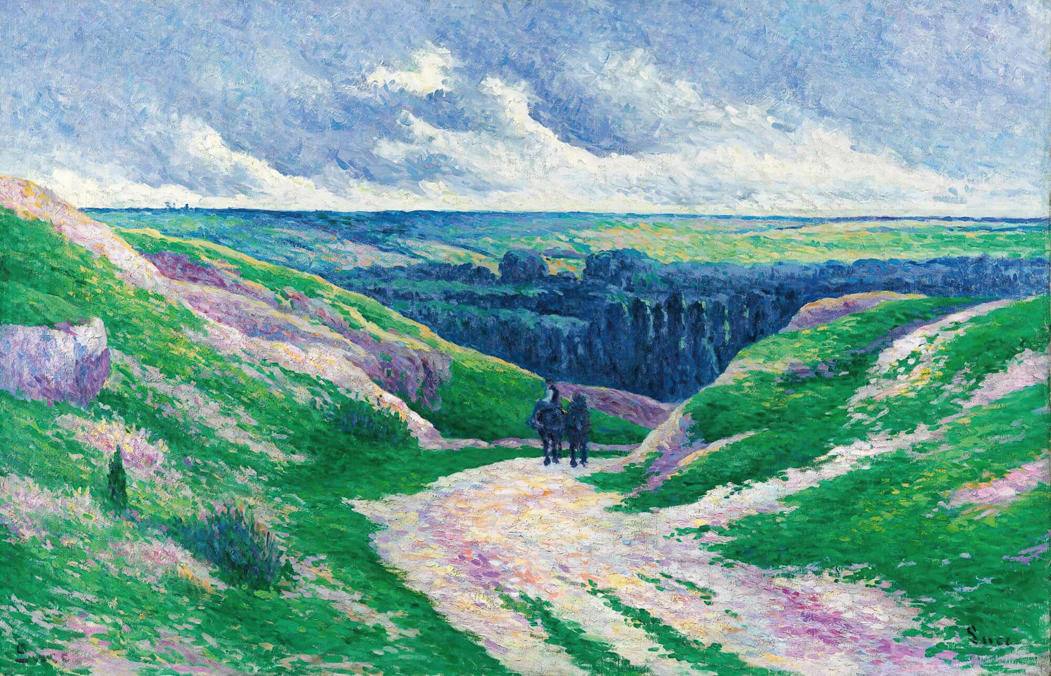 Paysage Pres De Moulineux Sur Oise by Maximilien Luce