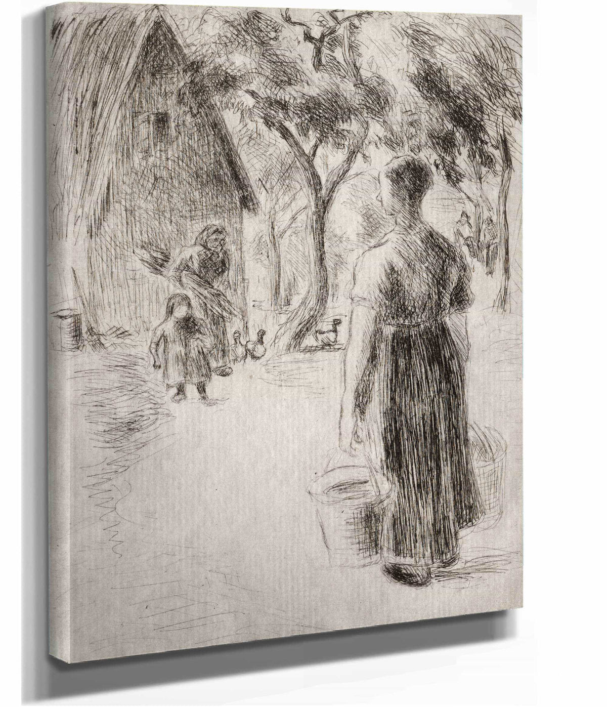 Paysanne Portant Des Seaux by Camille Pissarro