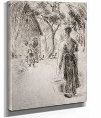 Paysanne Portant Des Seaux by Camille Pissarro