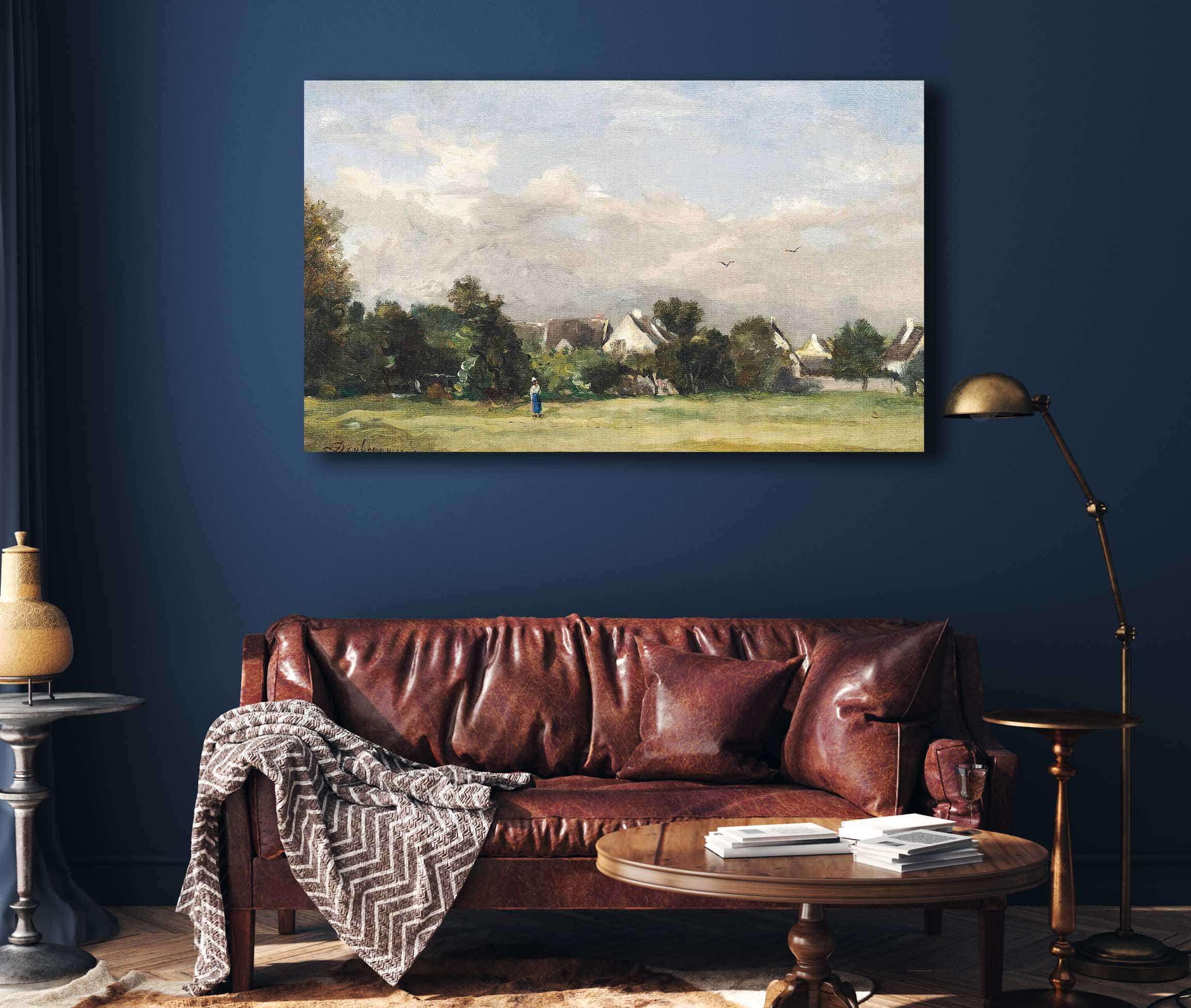 Paysanne Pres Dun Village by Charles Francois Daubigny