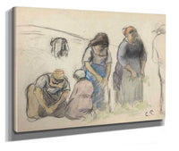 Pea Harvesters Recto by Camille Pissarro