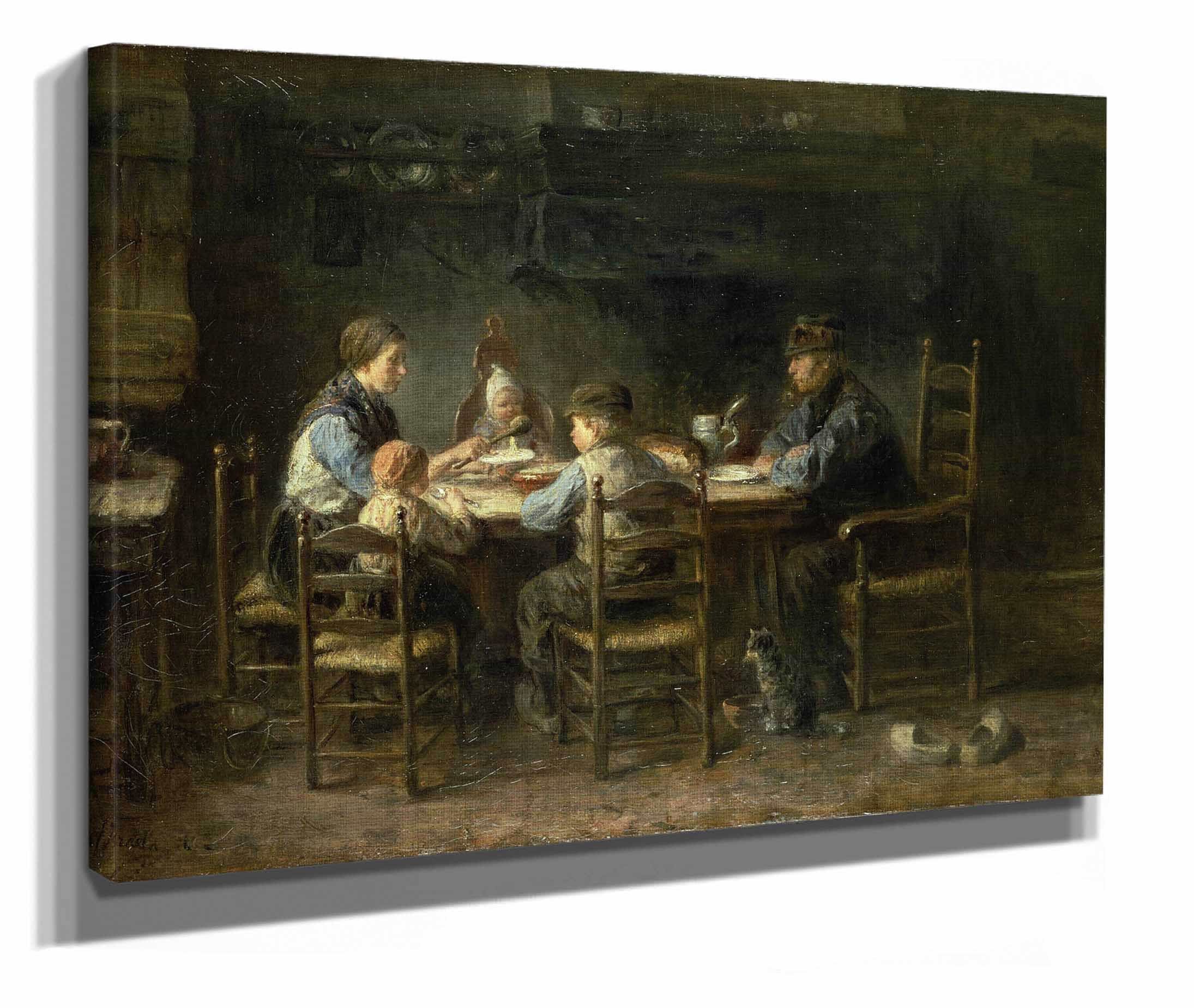 Peasant Family At The Table by Jozef Israels