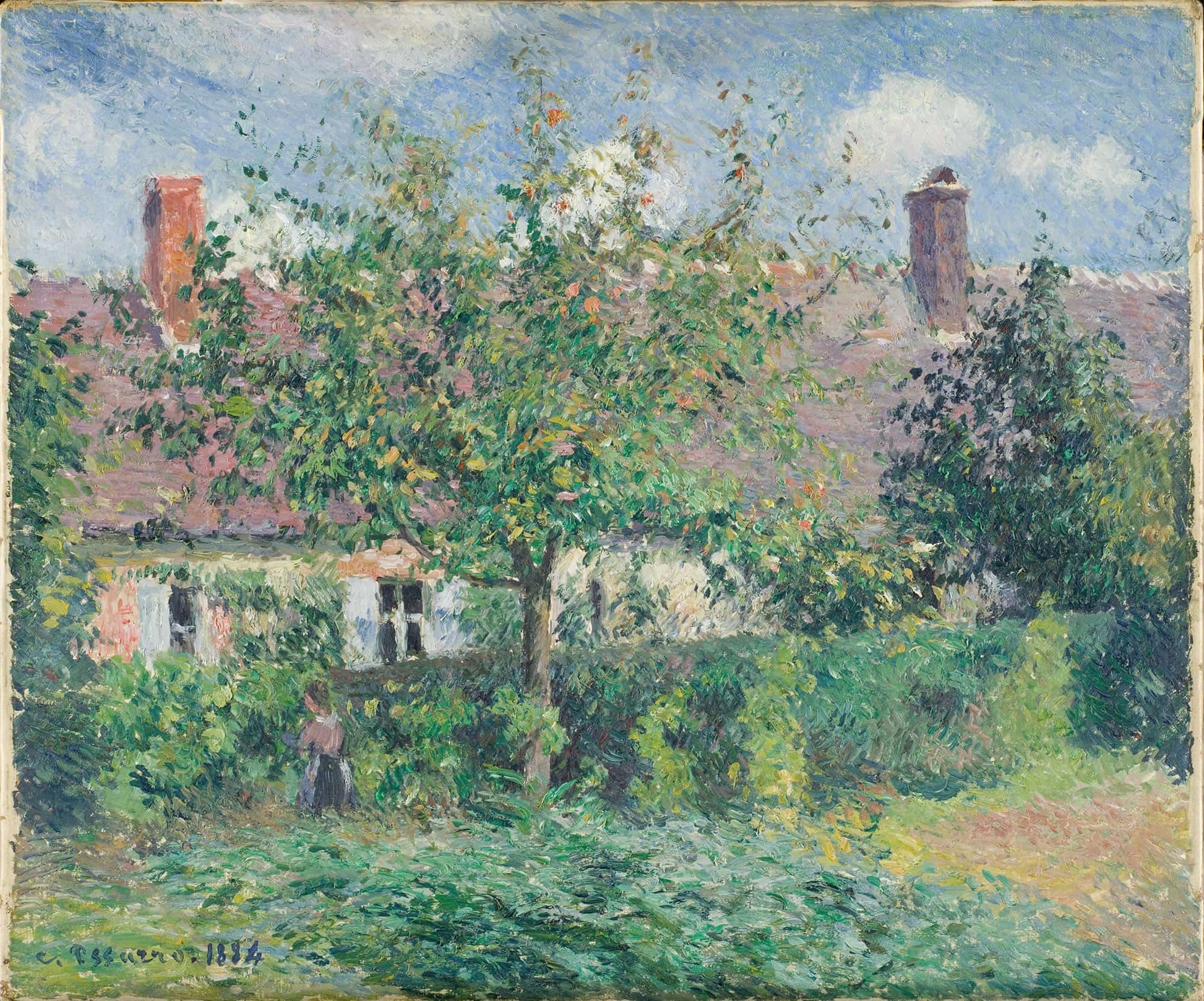 Peasant House At Eragny by Camille Pissarro