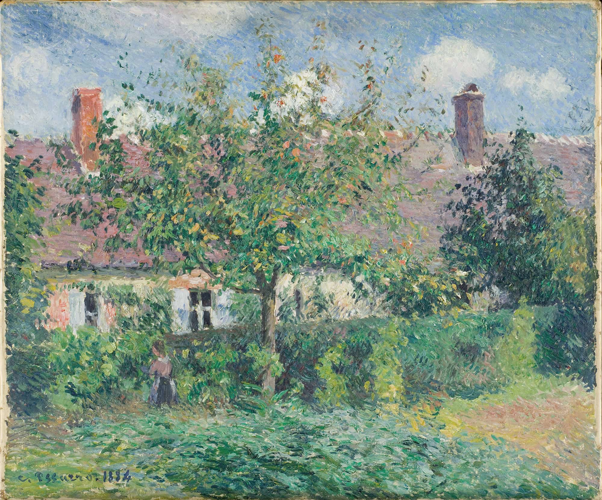 Peasant House At Eragny by Camille Pissarro