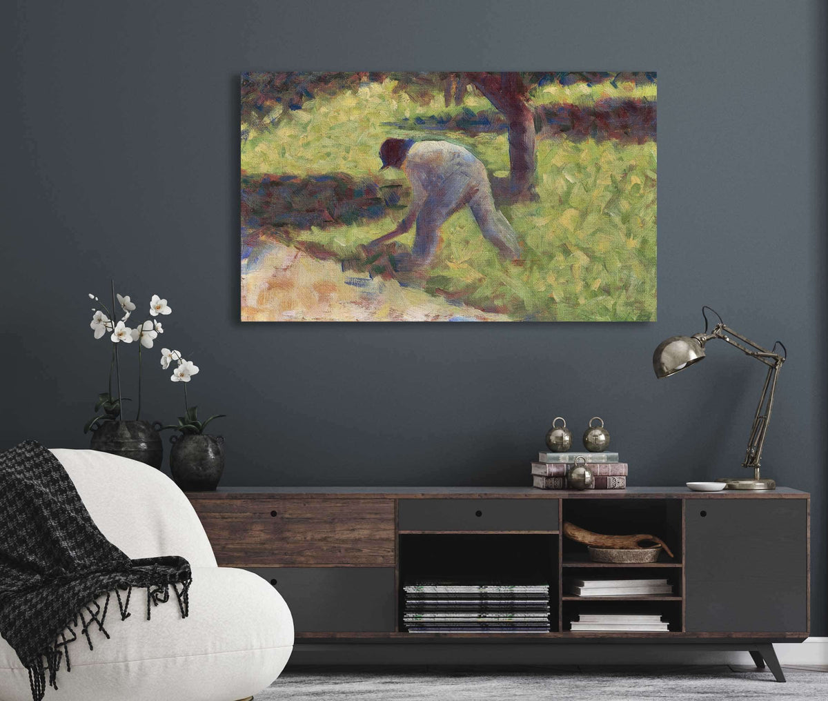 Peasant With A Hoe by Georges Seurat