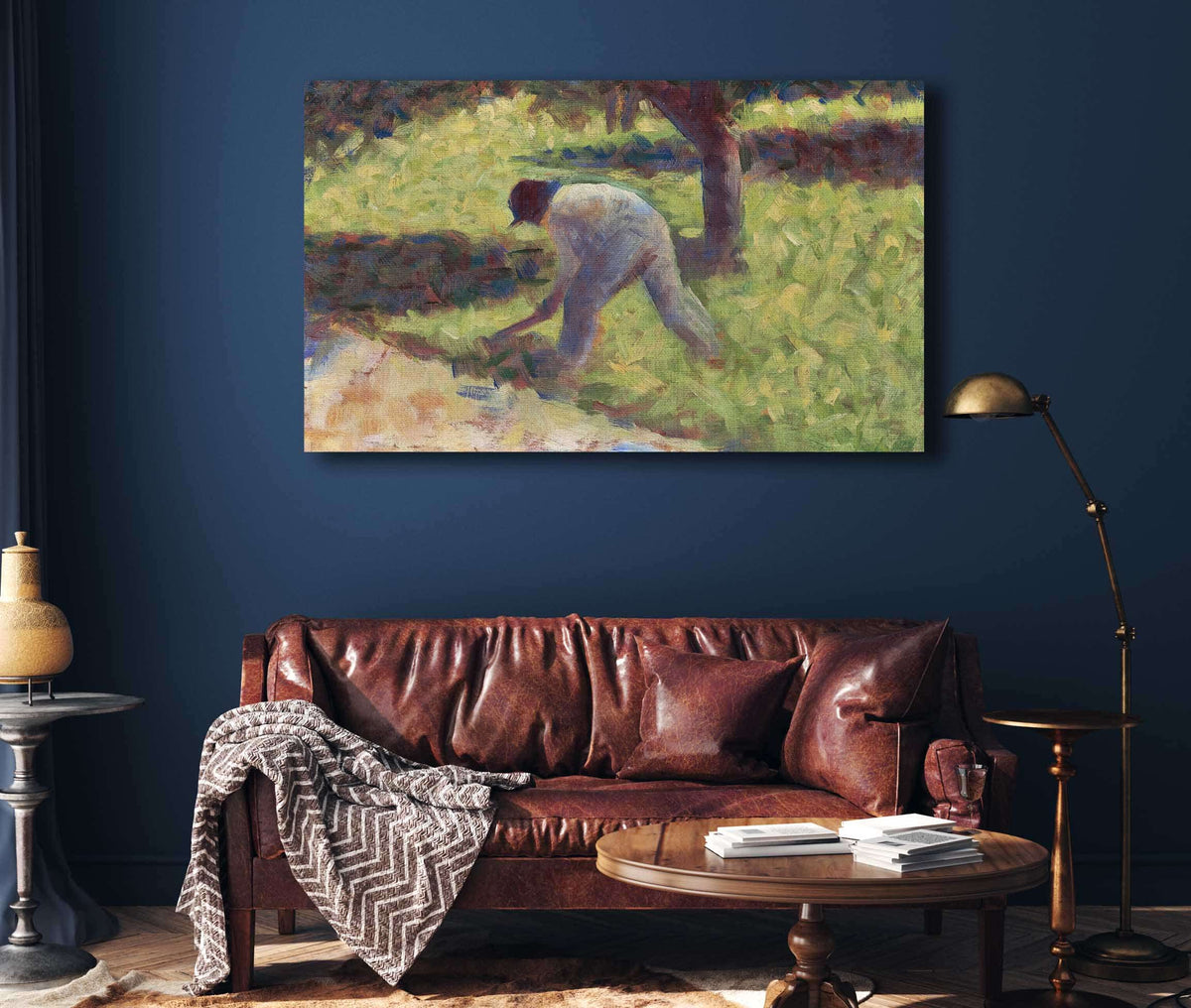 Peasant With A Hoe by Georges Seurat