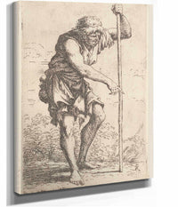 Peasant With Staff  by Salvator Rosa