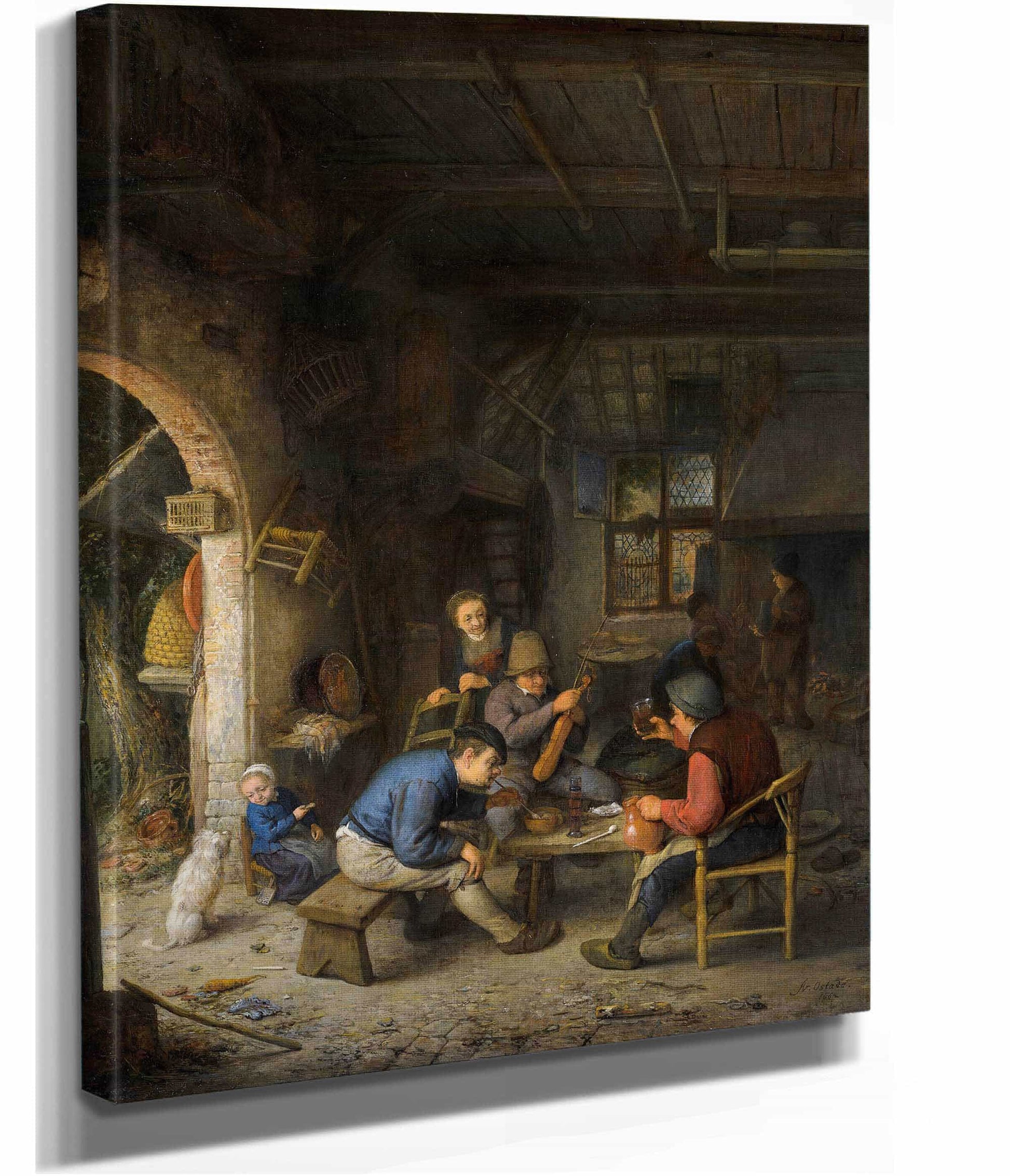 Peasants At An Inn by Adriaen Van Ostade
