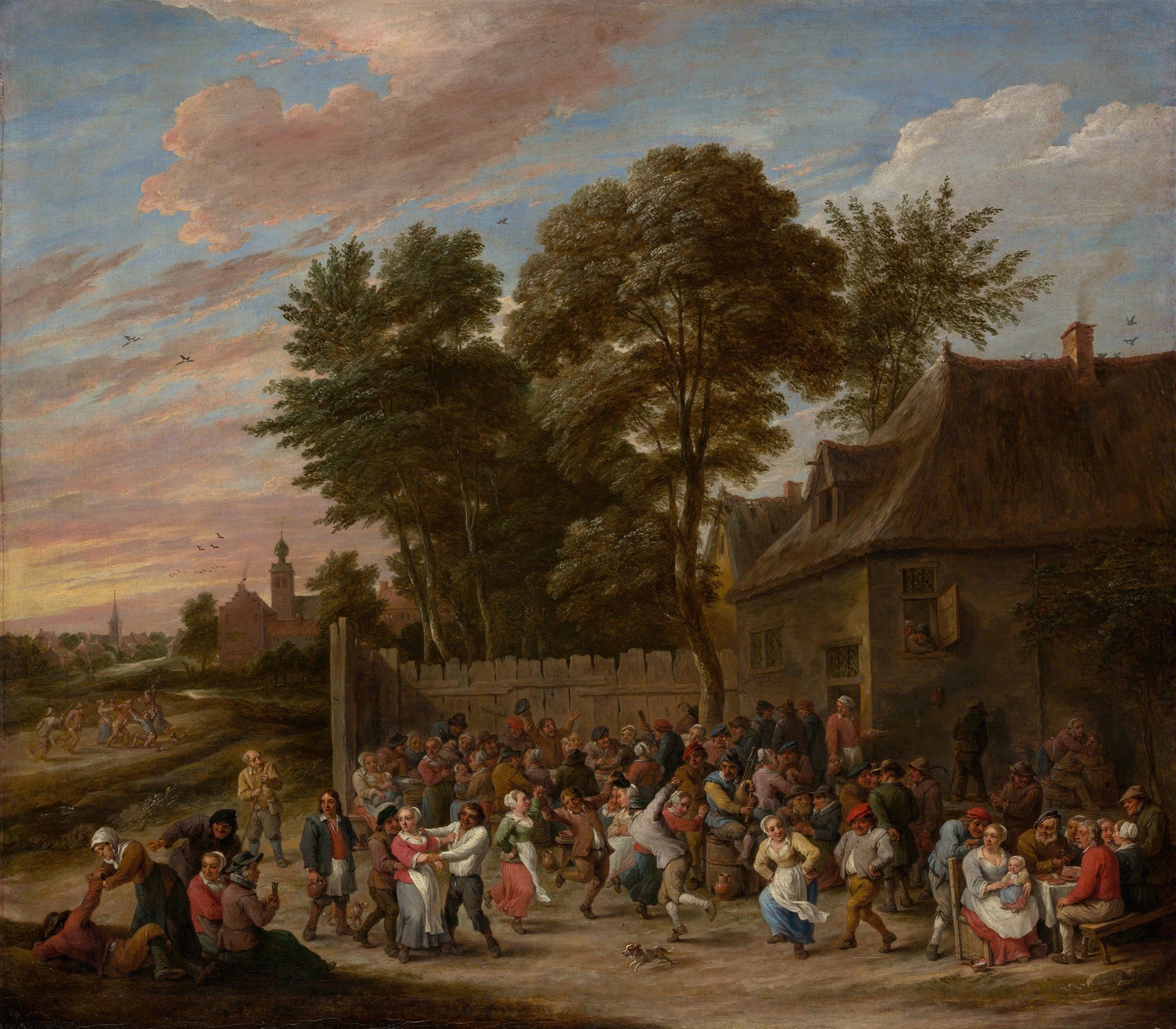 Peasants Dancing And Feasting by David Teniers The Younger