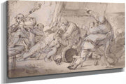 Peasants Fighting In An Inn Mid Th Century By Adriaen Van Ostade