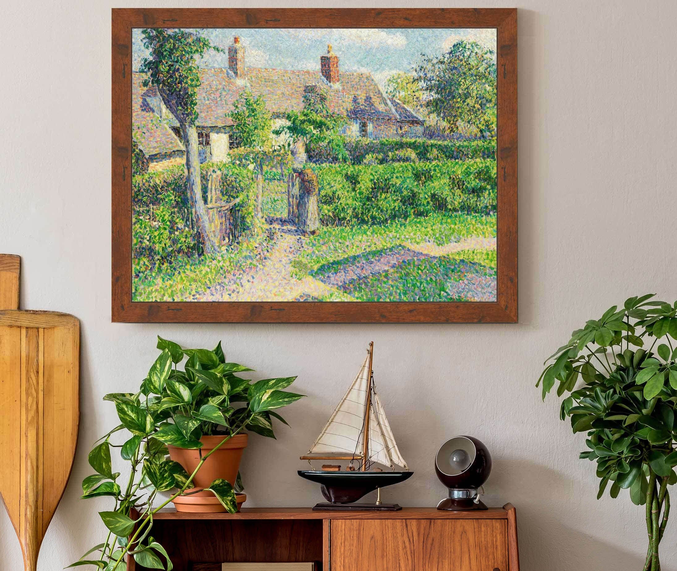 Peasants Houses Eragny by Camille Pissarro