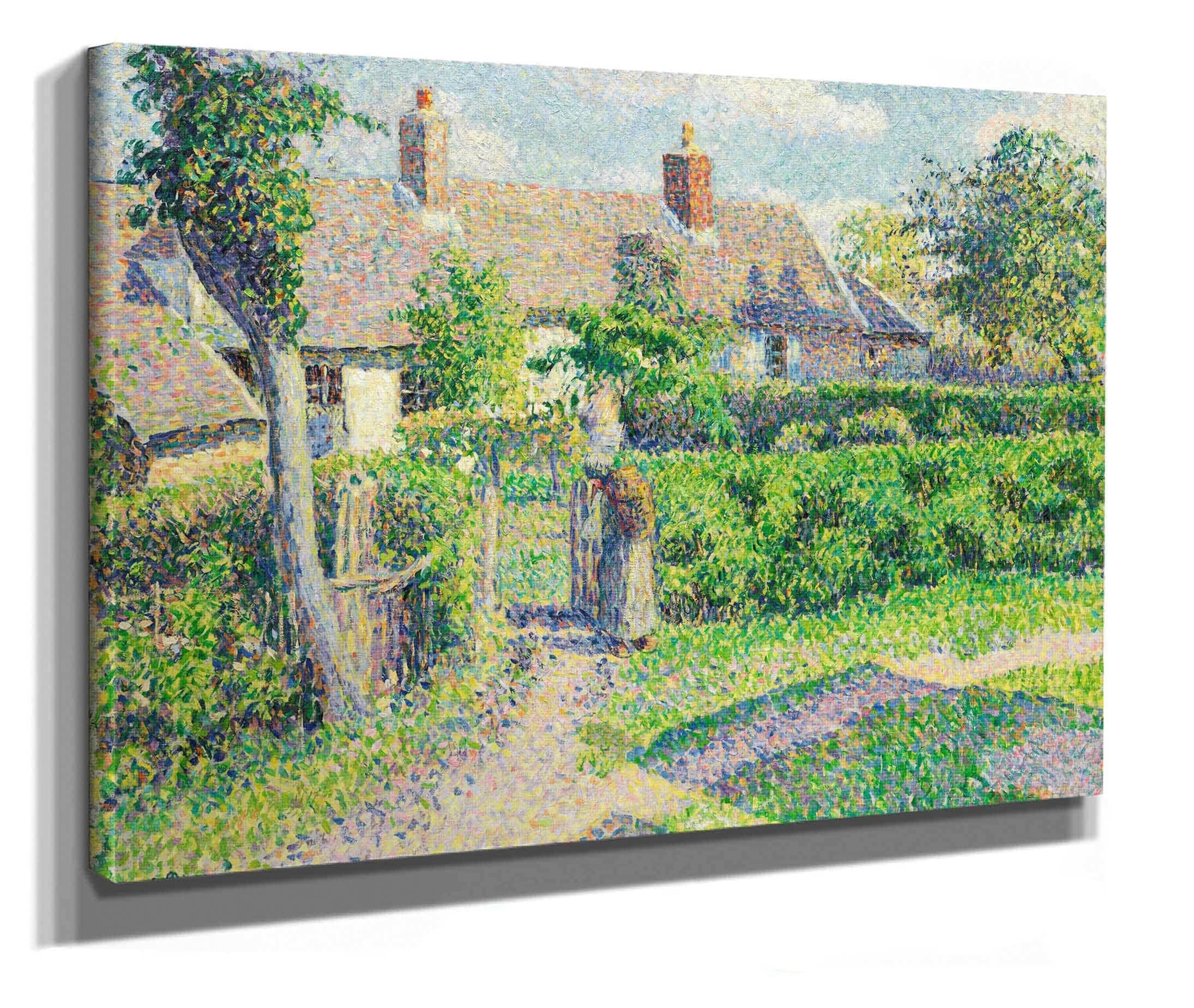 Peasants Houses Eragny by Camille Pissarro