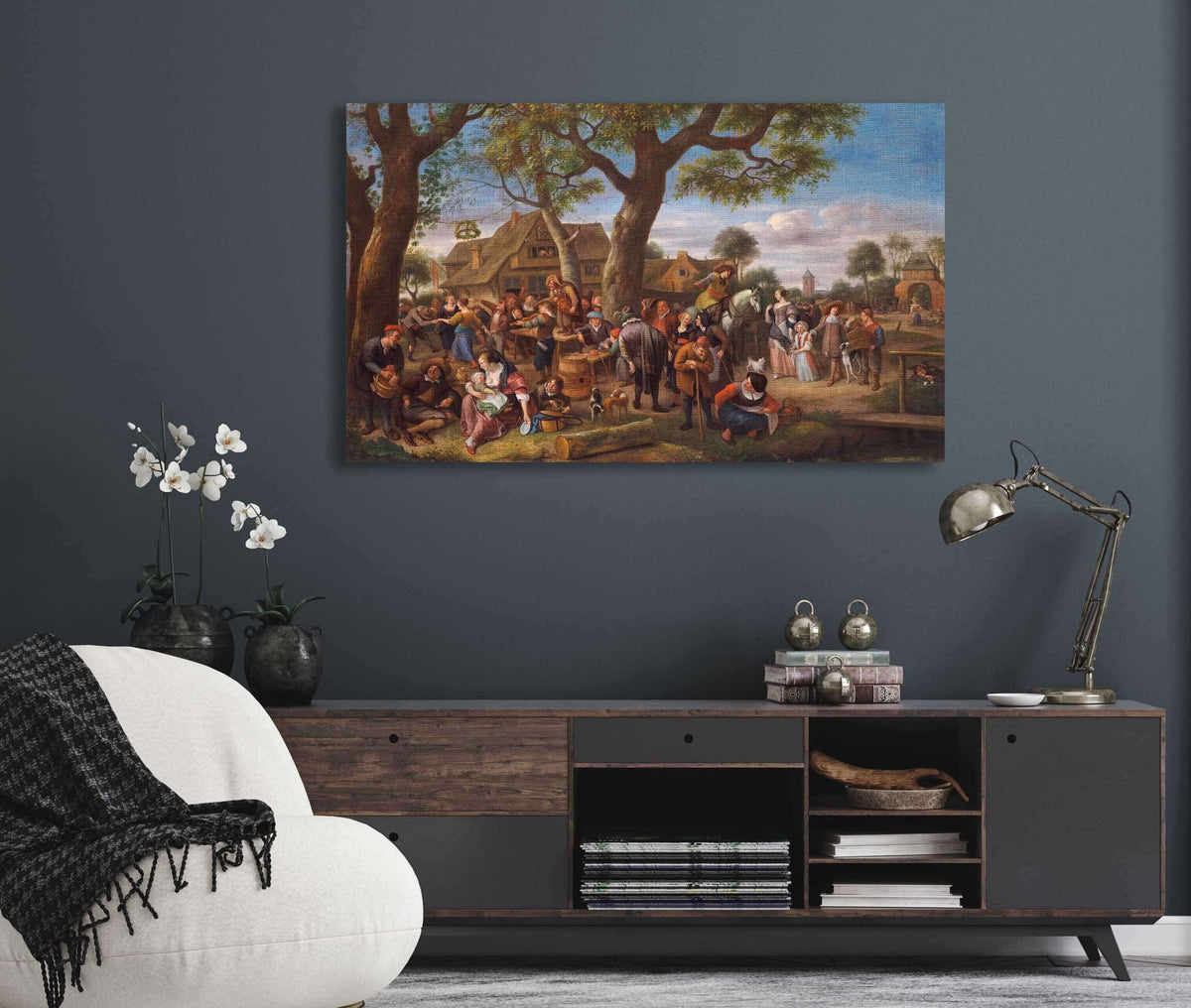 Peasants Merrymaking Outside An Inn by Jan Steen