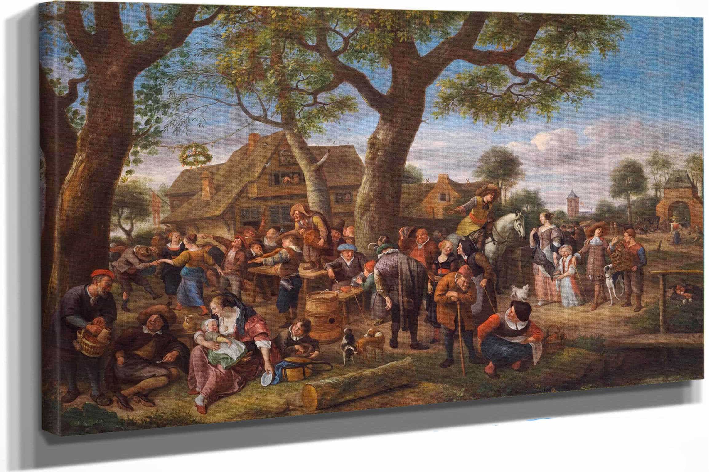Peasants Merrymaking Outside An Inn by Jan Steen