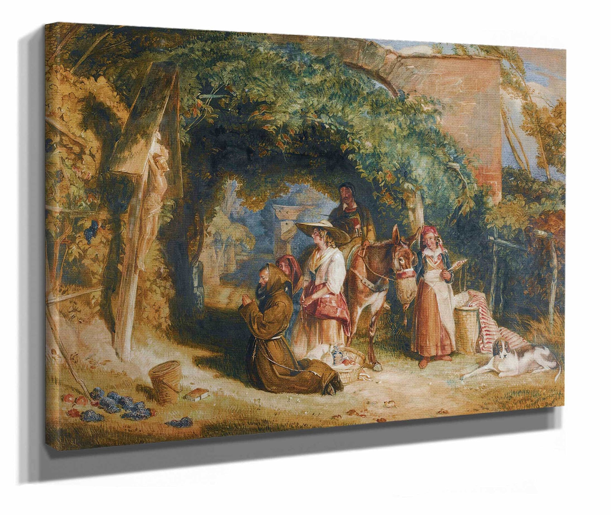 Peasants Of The Italian Tyrol At Their Devotions by John Frederick Lewis