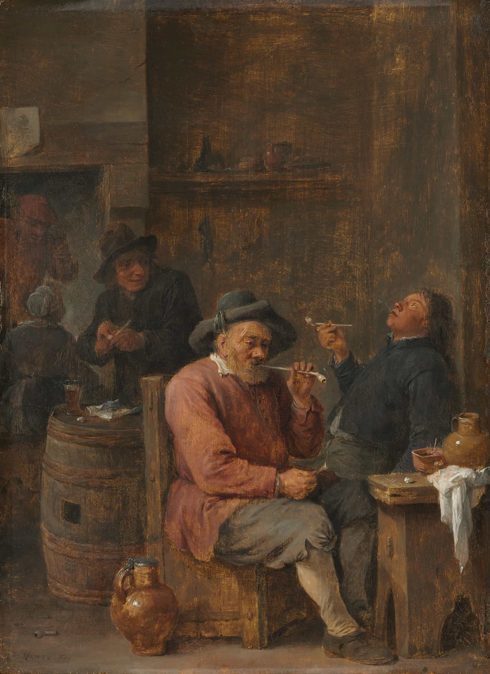 Peasants Smoking In An Inn by David Teniers The Younger