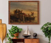 Pecheurs Au Bord De Leau by Eugene Boudin