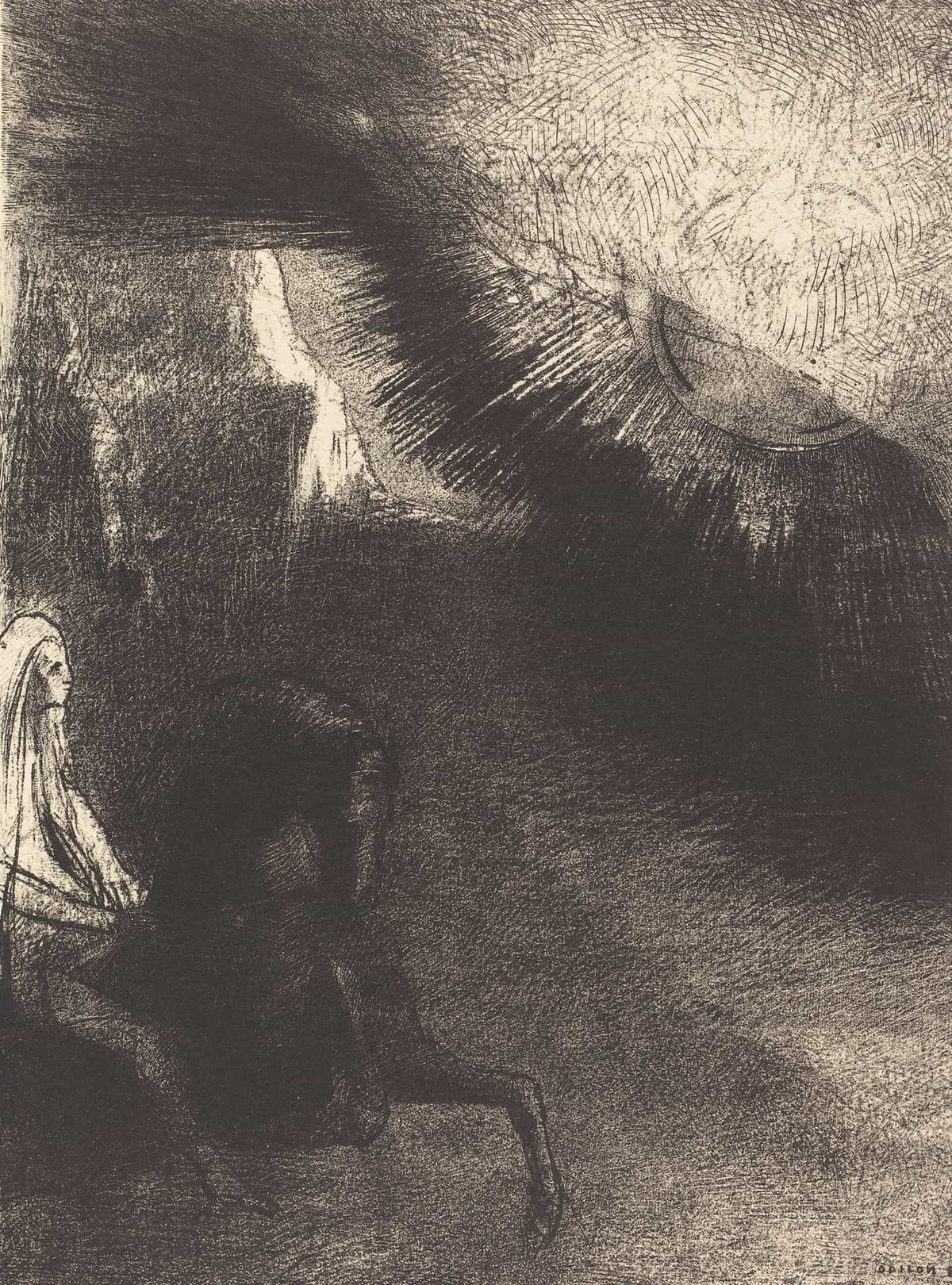Pelerin Du Monde Sublunaire Pilgrim Of The Sublunary World by Odilon Redon