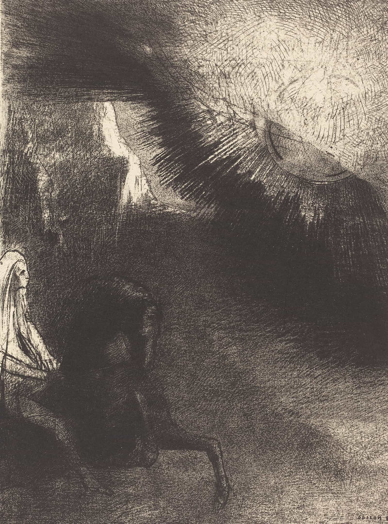Pelerin Du Monde Sublunaire Pilgrim Of The Sublunary World by Odilon Redon