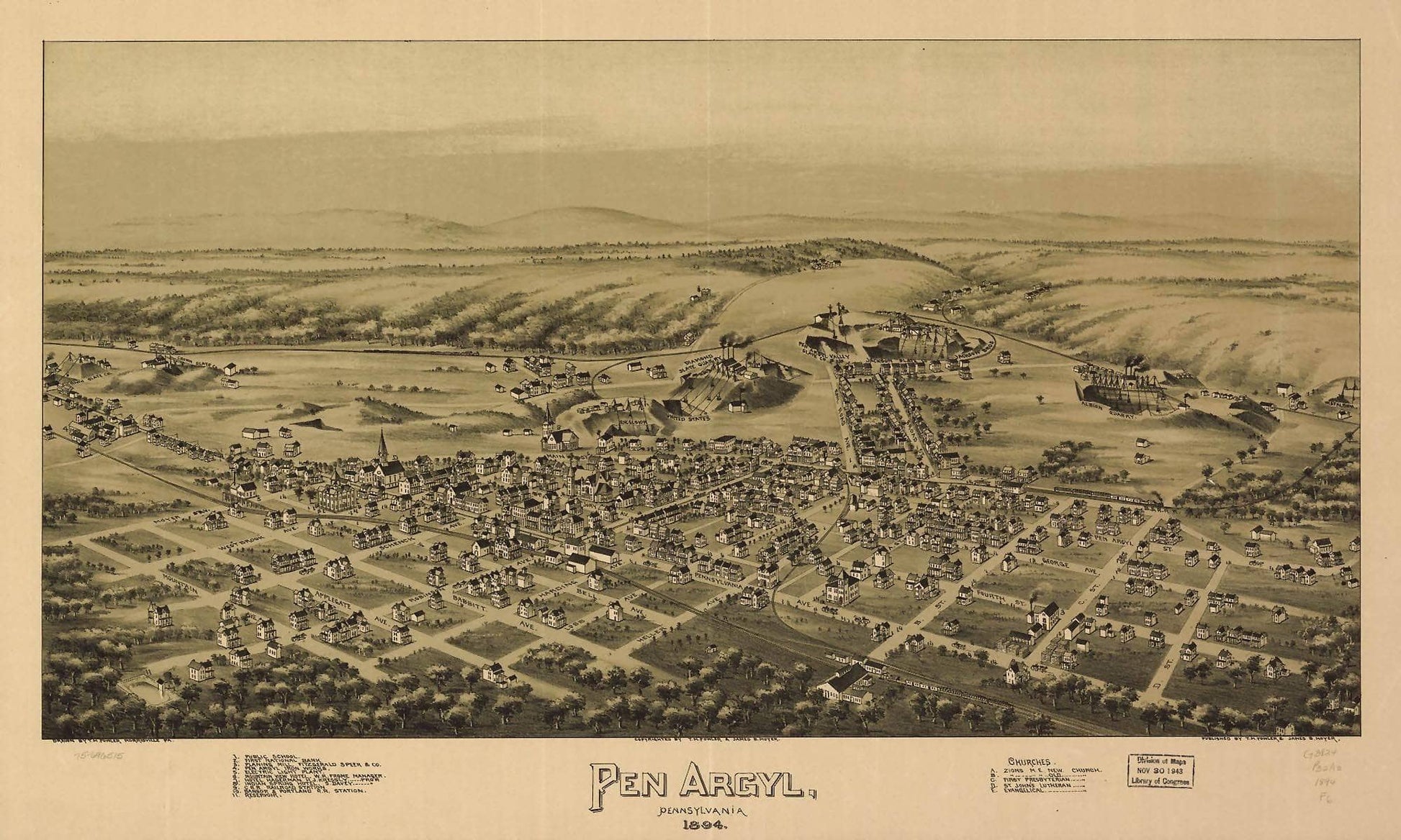 Pen Argyl Pennsylvania 1894  State Of Pennsylvania