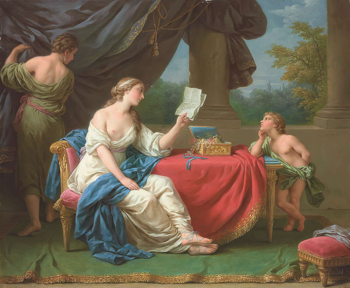 Penelope Reading A Letter From Odysseus by Louis Jean Francois Lagrenee