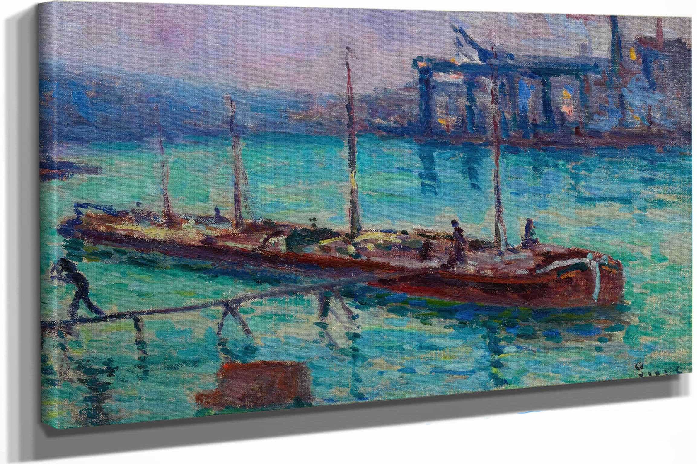 Peniche Au Bord De La Seine by Maximilien Luce