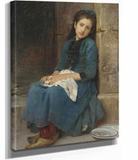 Pensive Girl Innocence by Leon Jean Basile Perrault