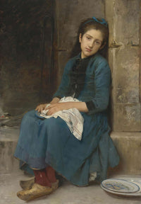Pensive Girl Innocence by Leon Jean Basile Perrault