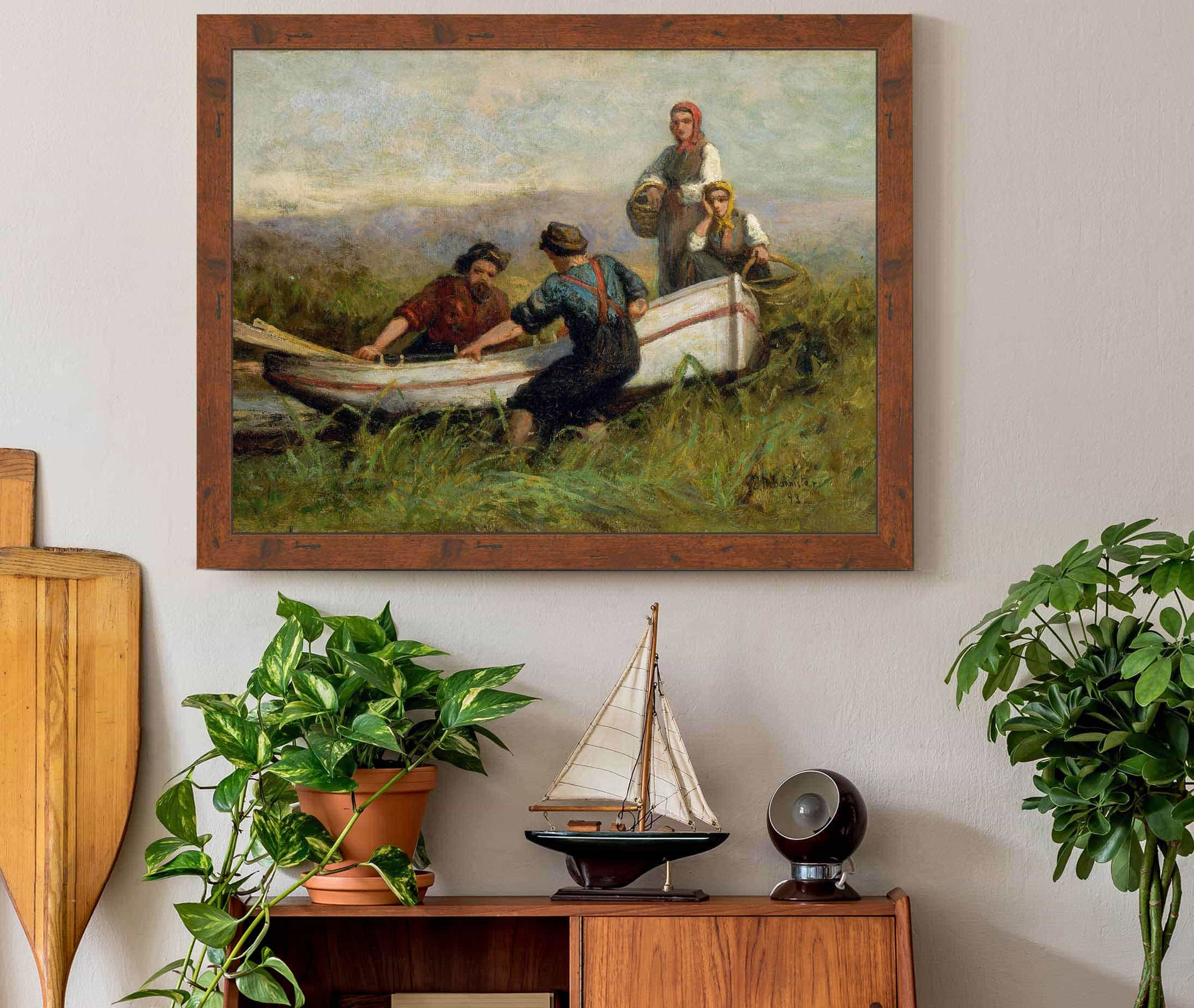 People Near Boat by Edward Mitchell Bannister
