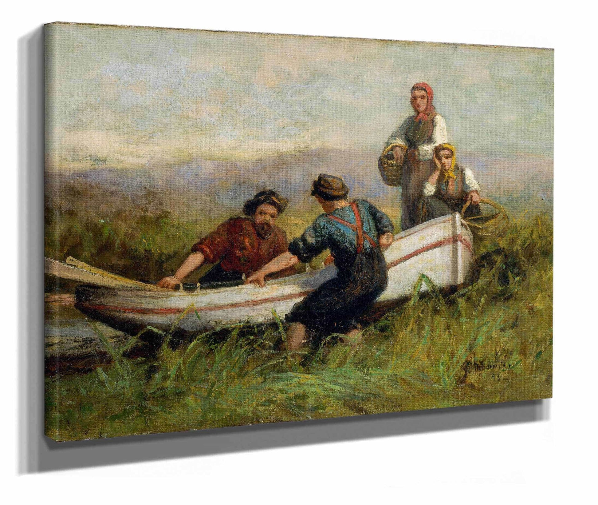 People Near Boat by Edward Mitchell Bannister