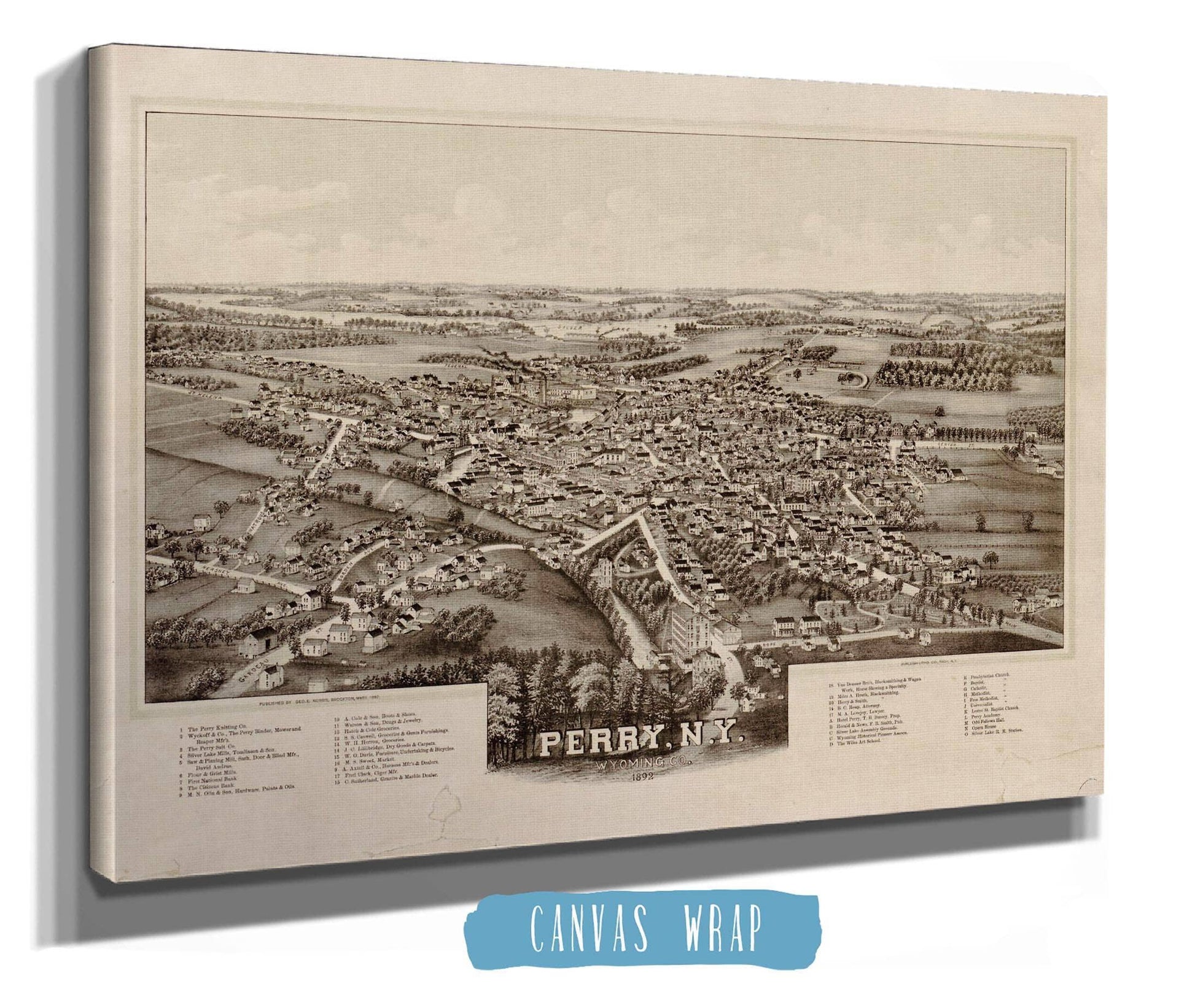 Perry Ny Wyoming Co 1892 State of New York