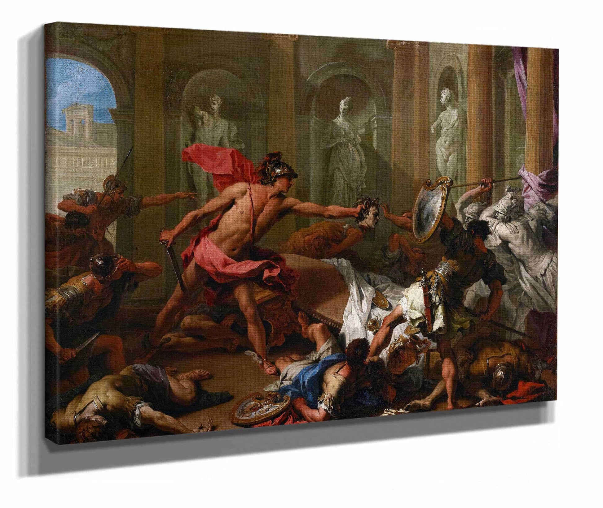 Perseus Confronting Phineus With The Head Of Medusa  by Sebastiano Ricci