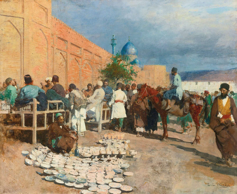 Persian Cafe The Pottery Seller by Edwin Lord Weeks