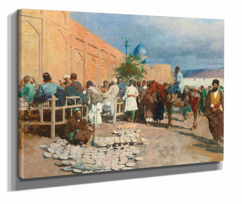 Persian Cafe The Pottery Seller by Edwin Lord Weeks