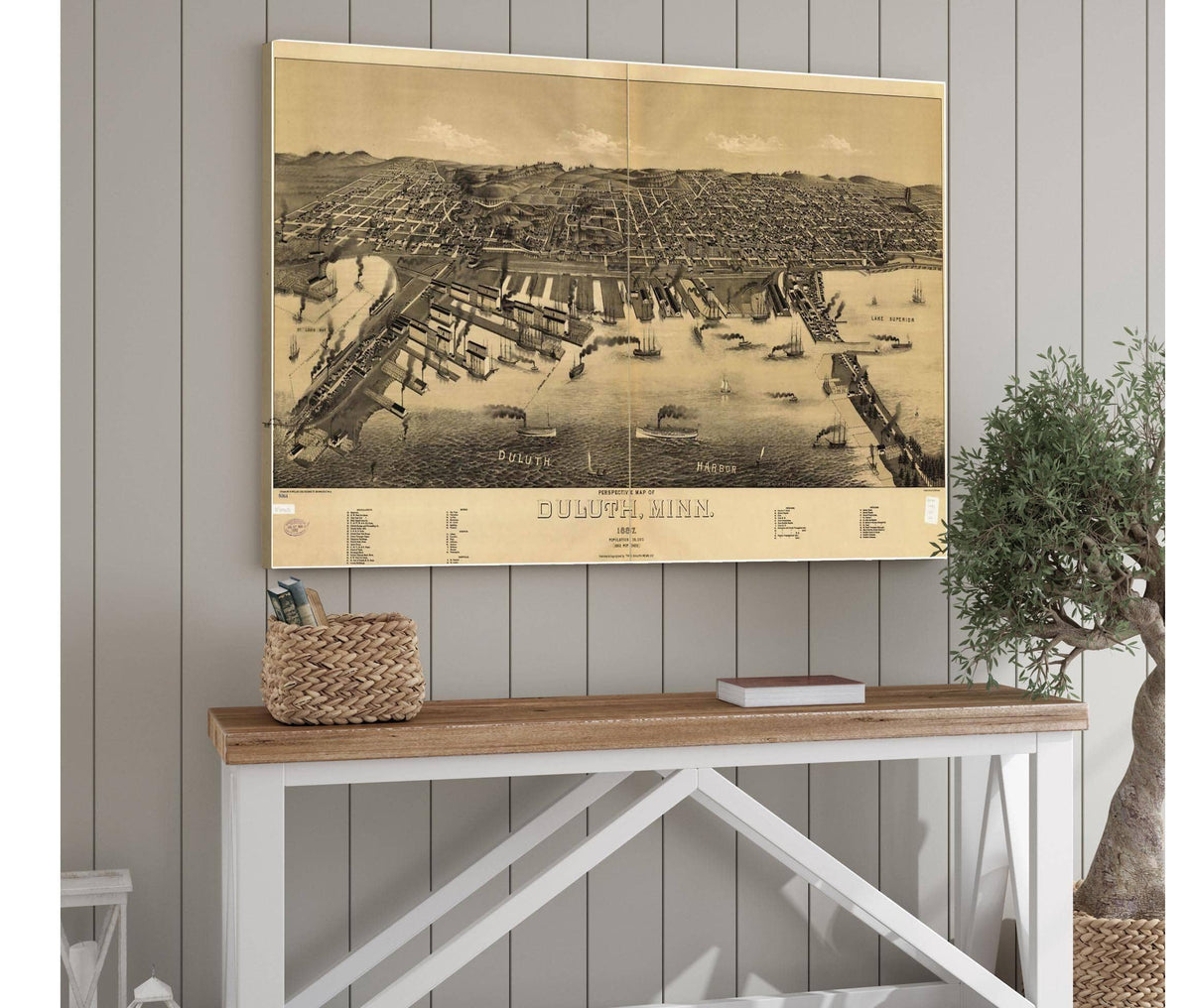 Perspective Map Of Duluth Minn 1887  State Of Minnesota