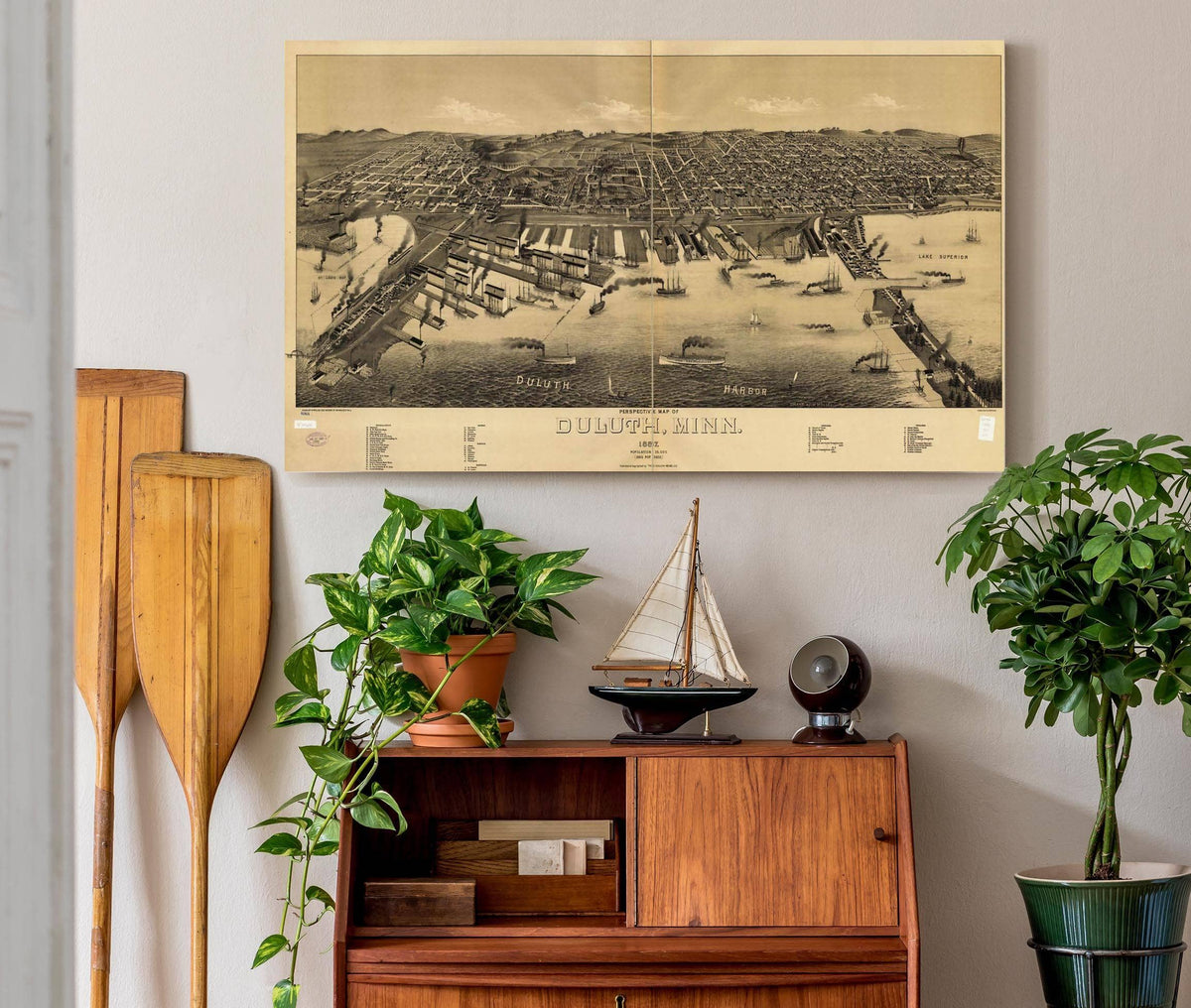 Perspective Map Of Duluth Minn 1887  State Of Minnesota