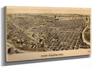 Perspective Map Of Fort Worth Tex 1891  State Of Texas