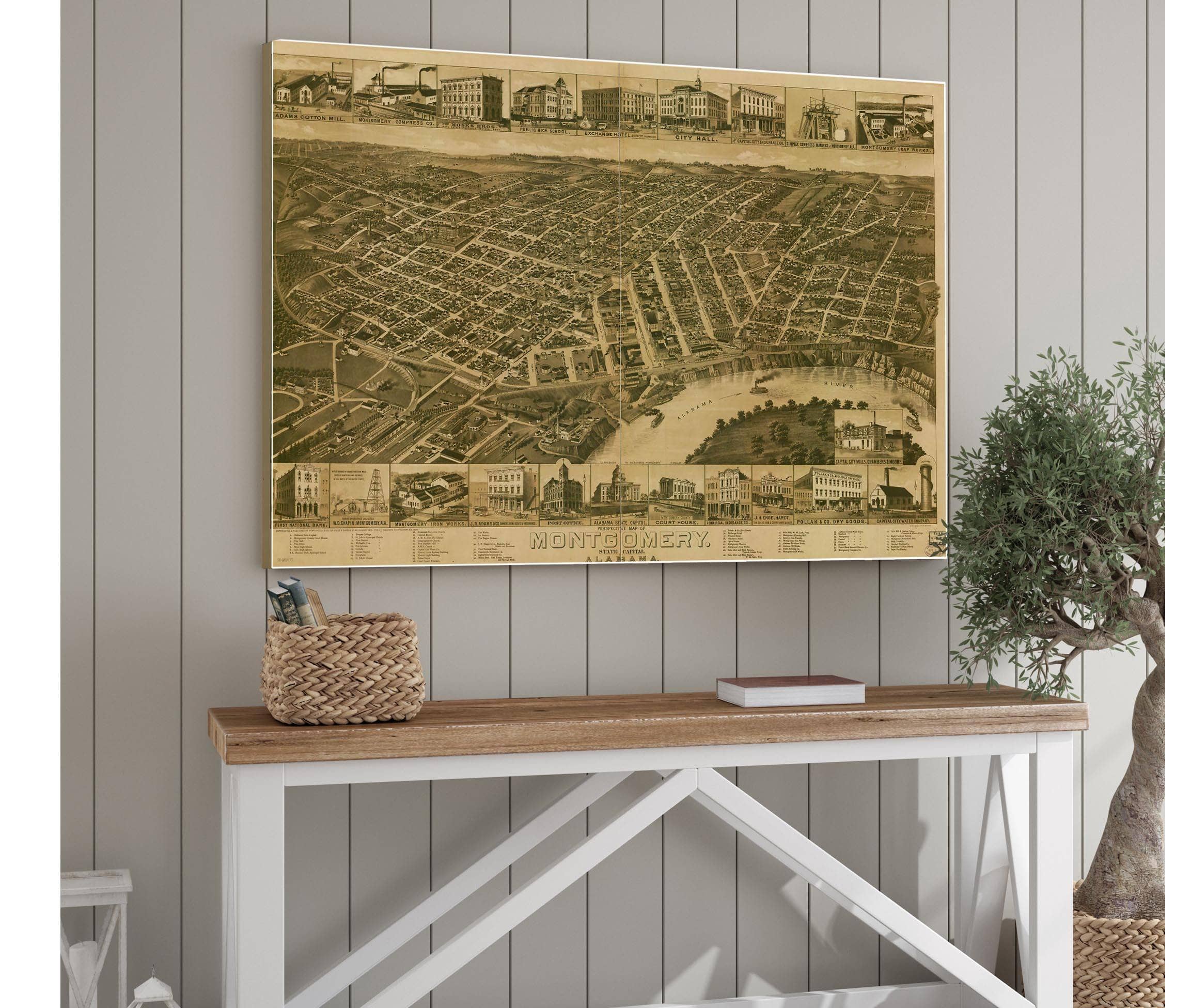 Perspective Map Of Montgomery State Capital Of Alabama  State Of Alabama