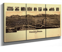 Perspective Map Of Ogden Utah 1890  State Of Utah