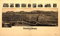 Perspective Map Of Ogden Utah 1890  State Of Utah