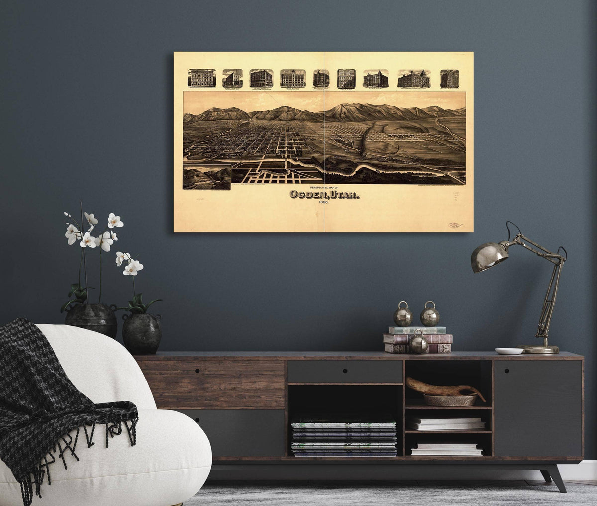 Perspective Map Of Ogden Utah 1890  State Of Utah